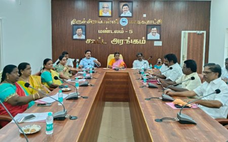 திருச்சி மாநகராட்சி மண்டலம் - 5 க்குட்பட்ட   வார்டுகளில் ரூ 36 லட்சத்தில் வளர்ச்சி திட்ட பணிகள்  மண்டல குழு தலைவர் விஜயலட்சுமி கண்ணன் தலைமையில் நடந்த கூட்டத்தில் தீர்மானம்