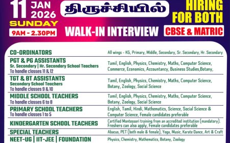 *திருச்சி மாவட்டத்தில் தனியார் பள்ளி ஆசிரியர்களுக்கான மாபெரும் வேலைவாய்ப்பு முகாம் இந்த அரிய வாய்ப்பை பயன்படுத்திக் கொள்ள தமிழ்நாடு தனியார் ஆசிரியர் மன்றம் அழைப்பு*