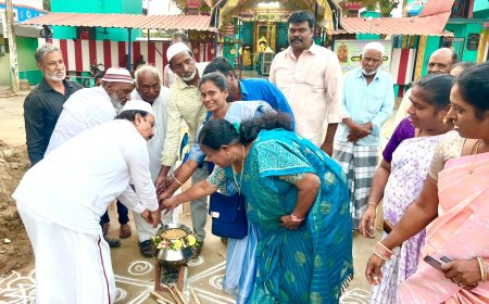 *திருச்சி திருவெறும்பூர் காந்தி நகரில்  ஜனநாயக வாலிபர் சங்கம் மற்றும் மாதர் சங்கம் இணைந்து சமத்துவ பொங்கல் விழா நடைபெற்றது*