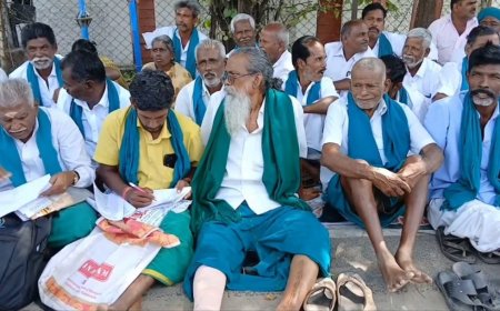 *தேசிய தென்னிந்திய நதிகள் இணைப்பு விவசாயிகள் சங்க மாநிலத் தலைவர் அய்யாக்கண்ணு தலைமையில்  விவசாயிகள் 15 நாள் தொடர் போராட்டம்*