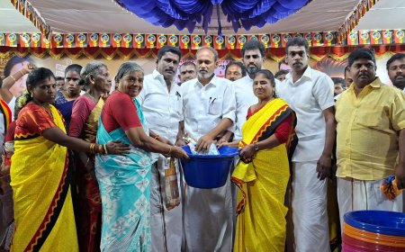 *திருச்சியில் தேமுதிக முப்பெரும் விழா பொதுக்கூட்டம், நலத்திட்ட உதவிகள் வழங்கும் விழா*